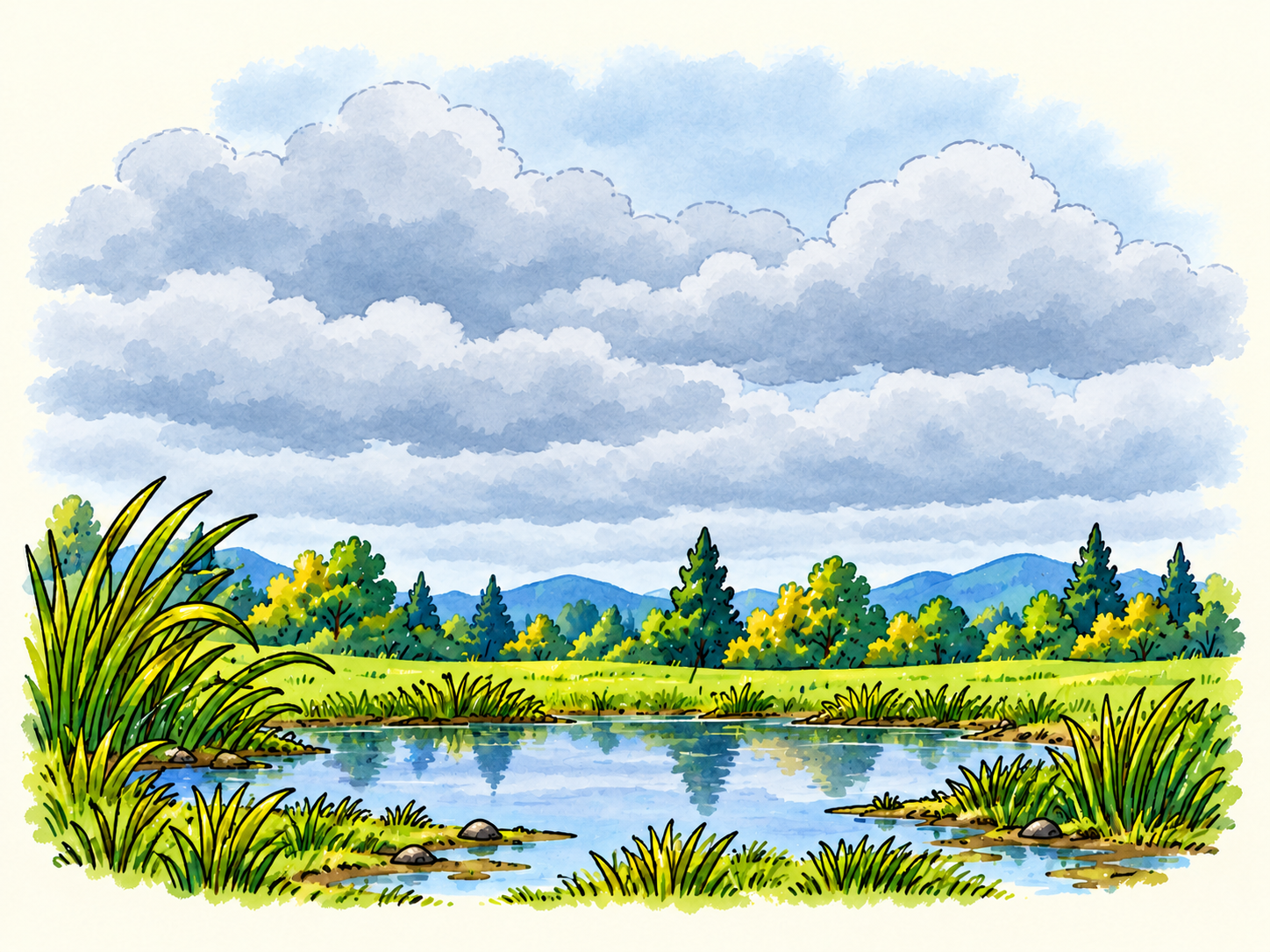 Wetterillustration: Zustand noch unbekannt
